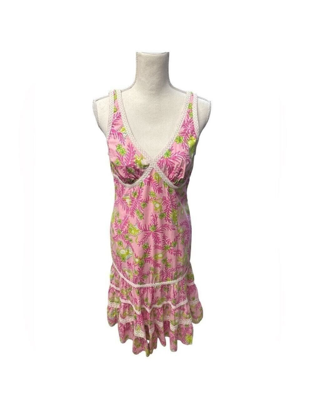 Lilly Pulitzer Women's Mommy & Me Monkey Print Sleeveless Cotton Dress Size 10